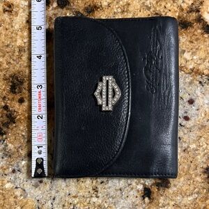 Ladies Harley-Davidson Black Leather Wallet